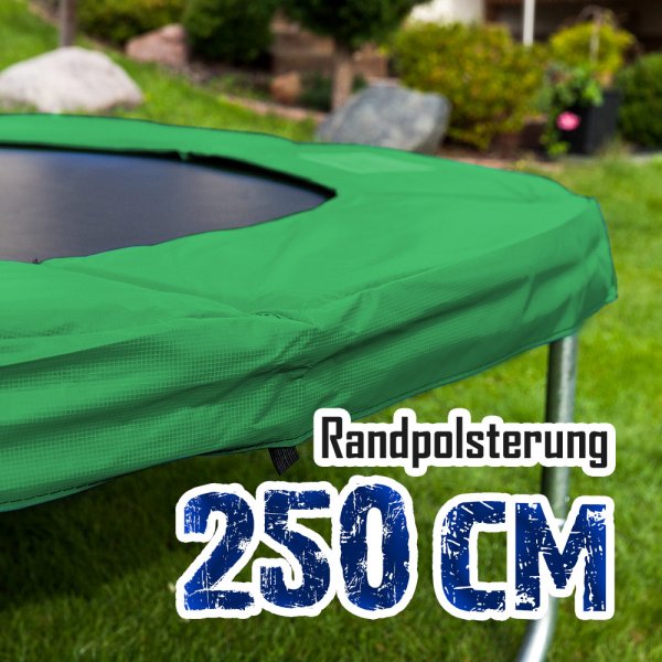 Randabdeckung für 250cm Trampolin, Dunkelgrün