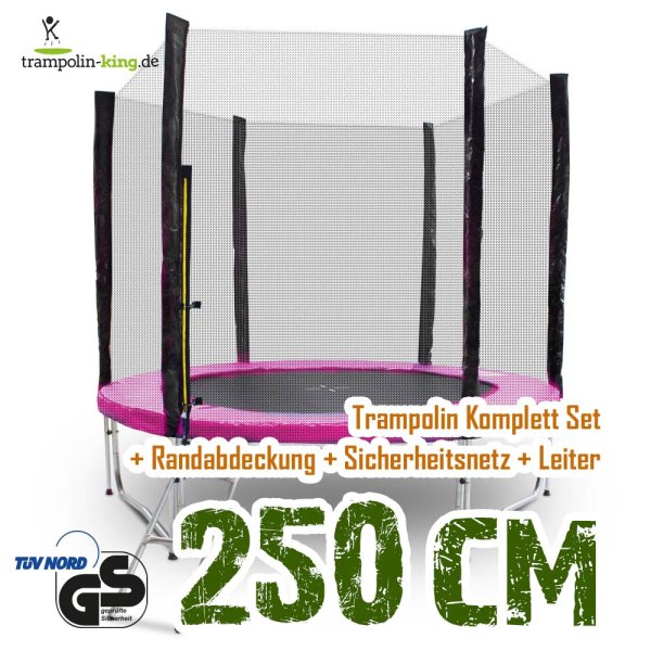 Trampolin 250cm Randabdeckung Pink