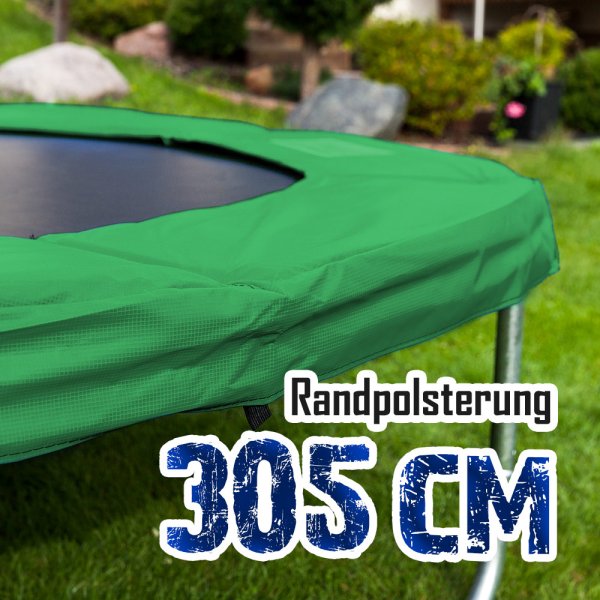 Randabdeckung für 305cm Trampolin, Dunkelgrün