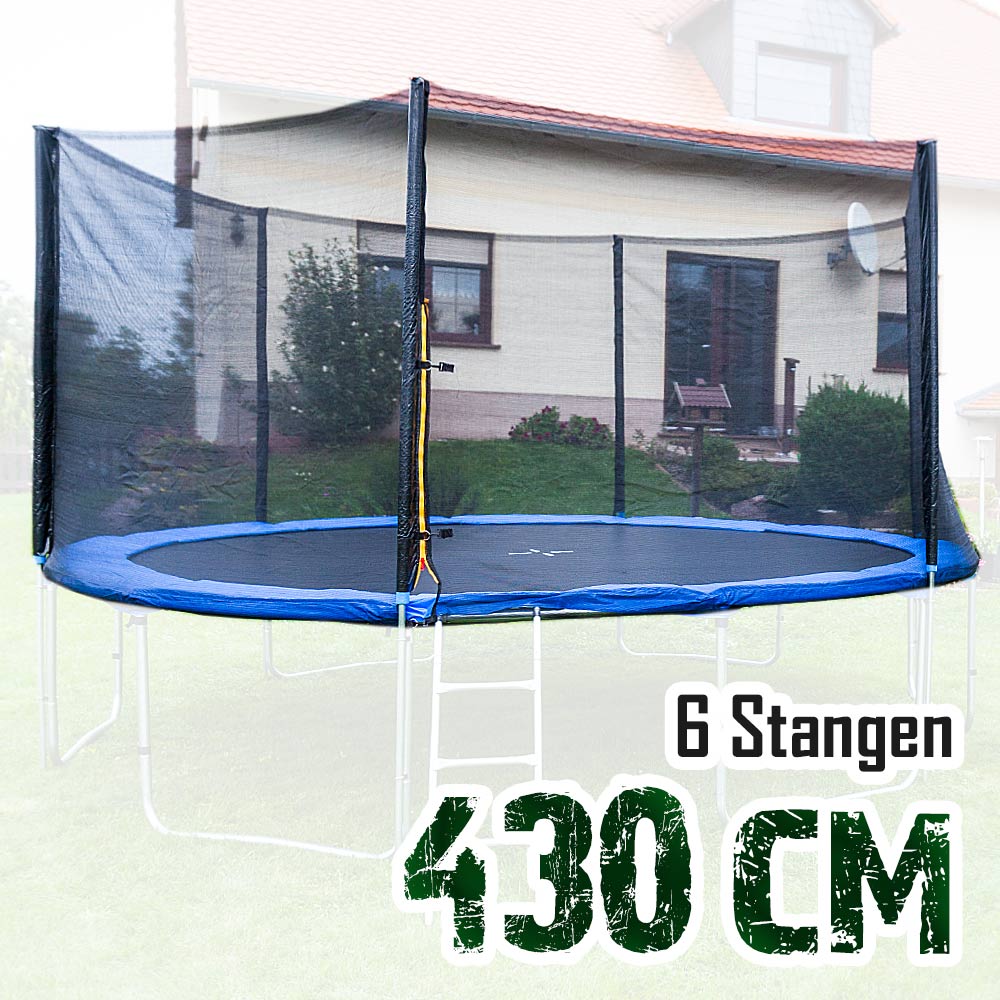 Ø 430cm LifeStyle Classico Trampolin mit Netz außen LS-C430-R Rot Ø 430cm LifeStyle Classico Trampolin mit Netz außen LS-C430-R Rot