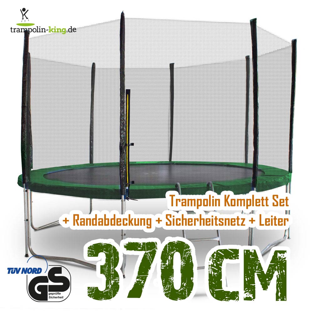 Nattork Gartentrampolin Mit Sicherheitsnetz - 244-427cm Für Garten, Kinder & Erwachsene Bis 150kg