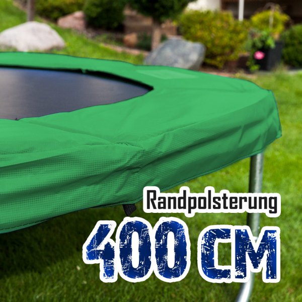 Randabdeckung für 400cm Trampolin, Dunkelgrün