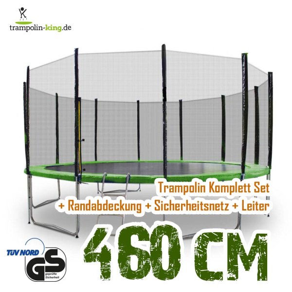 Trampolin 460cm Randabdeckung Hellgrün