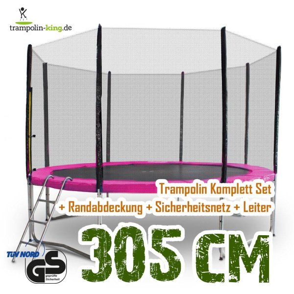 Trampolin 305cm Randabdeckung Pink