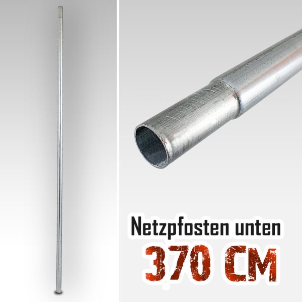 Unterer Netzpfosten für Trampolin 370cm bis 490cm / 135,5cm (mit Verjüngung)