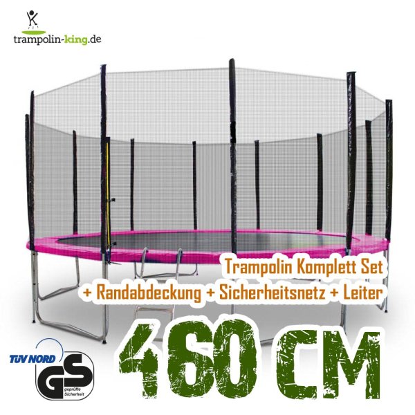 Trampolin 460cm Randabdeckung Pink