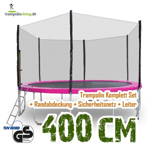 Trampolin 400cm Randabdeckung Pink