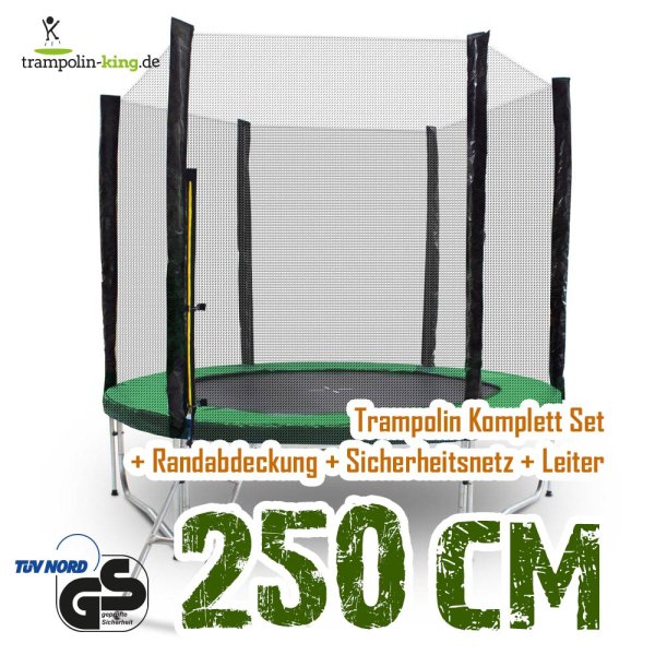 Trampolin 250cm Randabdeckung Dunkelgrün