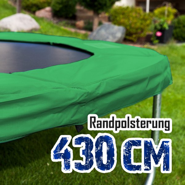 Randabdeckung für 430cm Trampolin, Dunkelgrün