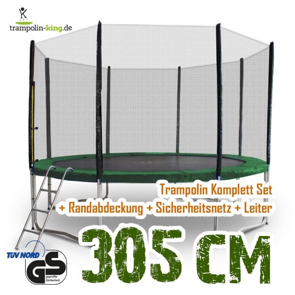 Trampolin 305cm Randabdeckung Dunkelgrün