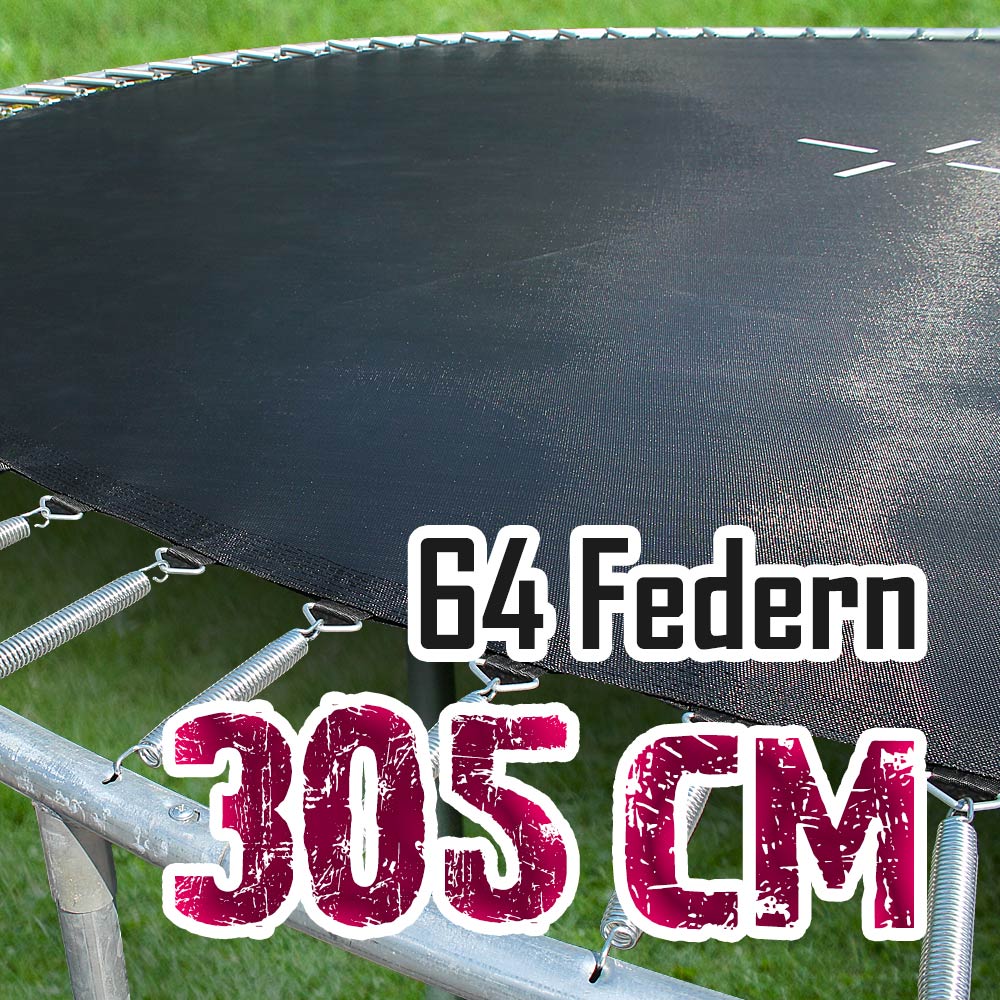 Telo Di Ricambio Per Trampolino 305 Cm | 64 Occhielli Per Molle Da 14,5 Cm | Resistente E Portata 180 Kg