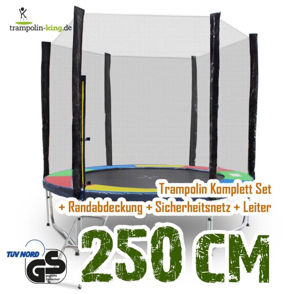 Trampolin 250cm Randabdeckung Bunt